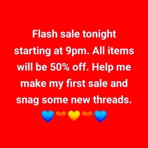 Flash sale 50% off